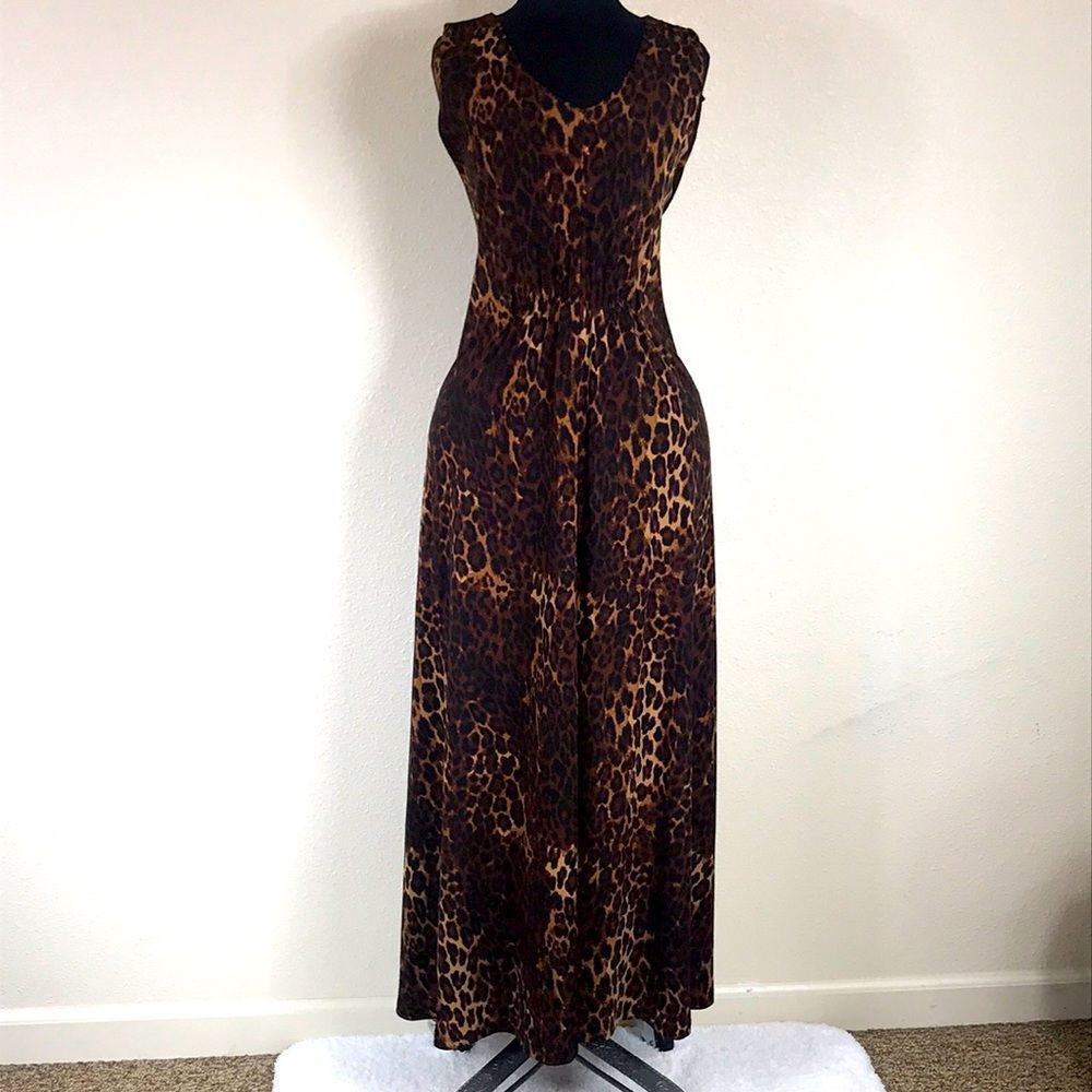 IMAN WOMEN ANIMAL PRINT DRESS SIZE XS